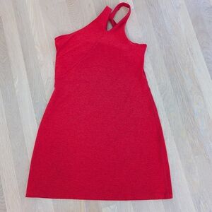 Beyond Yoga Vibrant Red Mini Dress